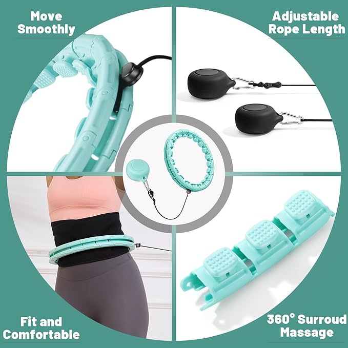 Weighted Fit Hoop Plus Size for Adult Weight Loss 18/32 Detachable 2 in 1, Great