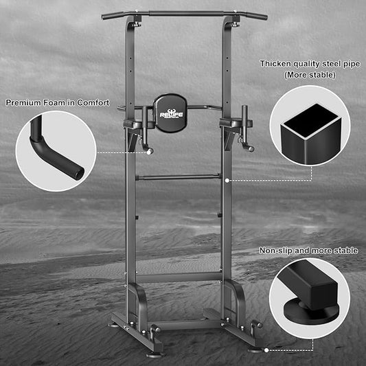 RELIFE REBUILD YOUR LIFE Power Tower Pull Up Equipment,450LBS