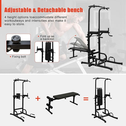 Adjustable Height Dip Bar Station