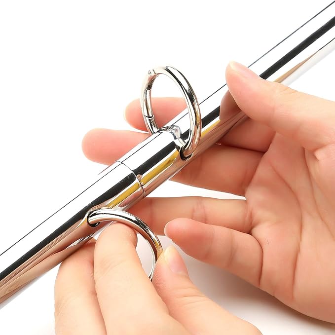 TMEOIIPY 2 Pcs Silver Adjustable Spreader Bar Set 3 Sections