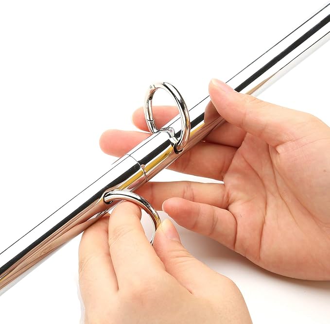 EXREIZST Adjustable Expandable 2 Silver Spreader Bar Set