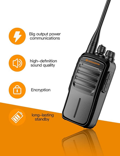 UHG-01 Versatile GMRS Two Way Radio 9W High 5 Miles Talkie.(2-Packs)