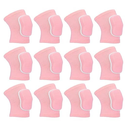 PATIKIL S Size Protective Knee Pads, 6 Pairs Sponge Volleyball Knee Pads Breathable Dance Knee Pads Brace for Women Men Football Basketball Workout, Pink