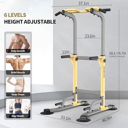 Pull Up Dip Station For Home Gym Strength 330LBS T055CDC T055CDC