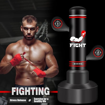 Upgraded Heavy Freestanding Punching Bag for Adults Teens, 70” Standing Punching Bag with Gloves, Pump and Jump Rope, Boxing Reflex Ball, Women Men Kickboxing Bags for Training MMA Fitness Home Gym