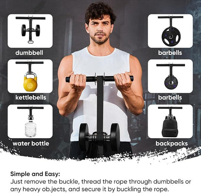 Forearm Strengthener and Wrist Roller 43.3 inch 51.2 inch