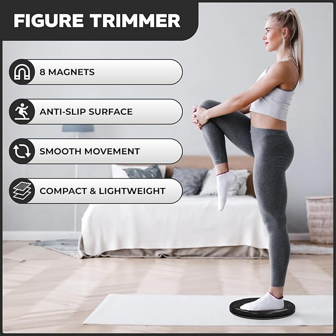 Core Abs Twister Board - Waist Sculptor Twister Board for Core & Ab Exercise - Waist Twisting Disc, Dizzy Disc Twist Board for Slimming Workout with 8 Magnets Reflexology