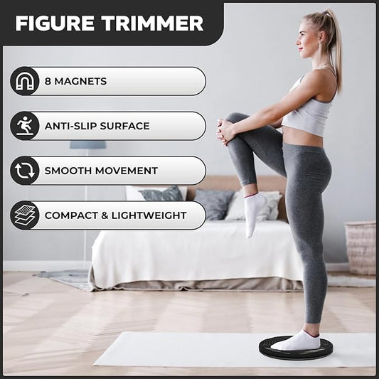 Core Abs Twister Board - Waist Sculptor Twister Board for Core & Ab Exercise - Waist Twisting Disc, Dizzy Disc Twist Board for Slimming Workout with 8 Magnets Reflexology