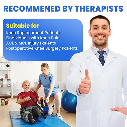 Knee Replacement Recovery Aids - Must Have Hip/Knee Surgery Recovery Equipment, Knee Rehabilitation Equipment for ACL PCL MCL Knee Surgery, Improve Mobility and Flexibility for Knee Pain
