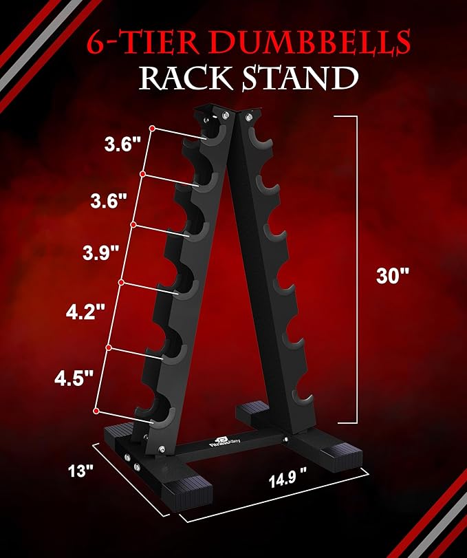 Dumbbells Storage Rack Neoprene Dumbbells Weight Rack - 2.0MM Thickness Weight Organizer Stand for Home Gym - Easy Assembly