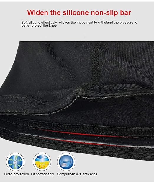 PISIQI Knee Pads Compression Pads Long Leg Sleeve Collision Avoidance Brace Protection Knee Sleeve for Basketball Football Volleyball Cycling (1 Pair)