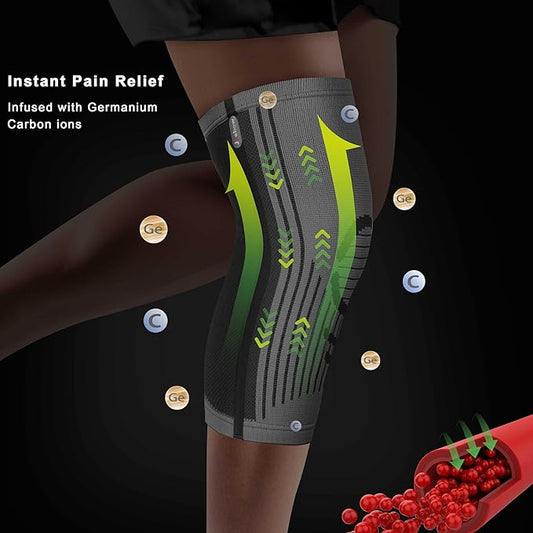 JLebow Knee Compression Sleeve for Knee Pain- Best Knee Brace for Athletes with Medical Grade Compression