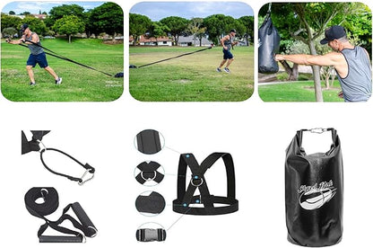 Resistance Training Sled - Weight Sled Harness & 3X The 4-Piece Kit