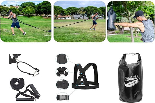 Resistance Training Sled - Weight Sled Harness & 3X The 4-Piece Kit