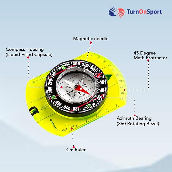 Orienteering Compass - Hiking Backpacking Compass - Advanced