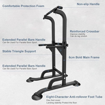 Power Tower Dip Station Pull-up Bar for Home