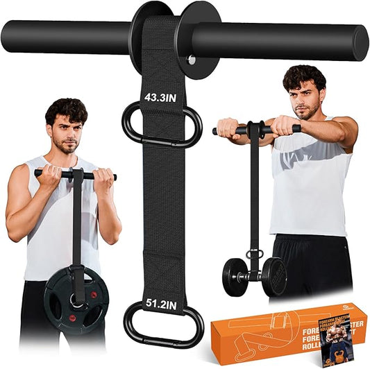 Forearm Strengthener and Wrist Roller 43.3 inch 51.2 inch