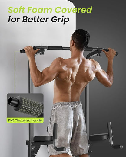 Sportsroyals Pull up Bar Multi-Function Power Tower Dip 400LBS