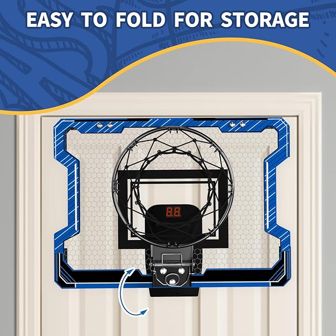 Mini Basketball Hoop Indoor with Scoreboard 3 Balls