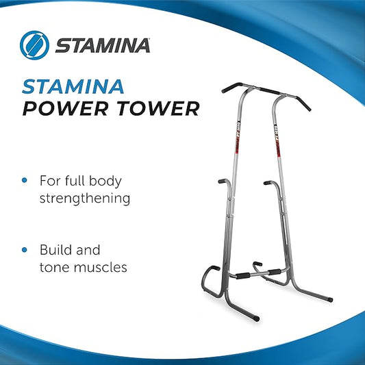 Stamina Power Tower - Dip Bar Pull Up 250 lbs