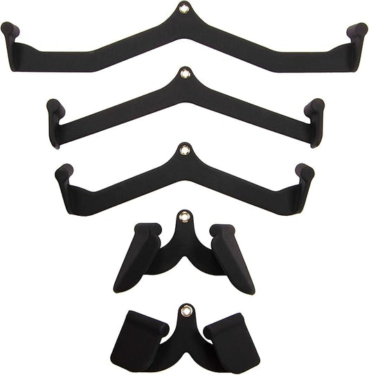 Multifunctional Home Gym System Workout Station Multiple Grip Handles, 5-Piece Combo