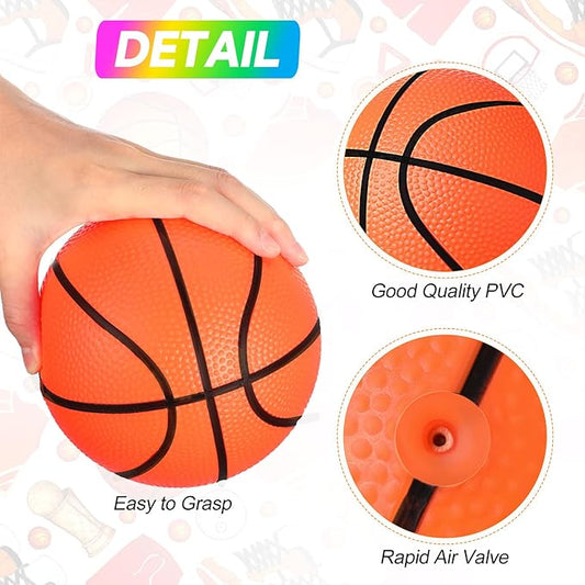Leitee 30 Pcs 6 Inch Mini Basketballs 6 Colorful