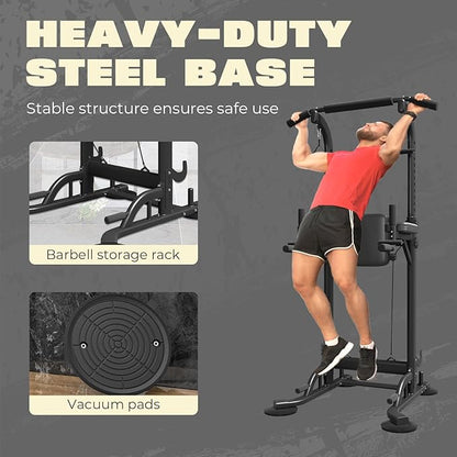 Power Tower Dip Station Pull Up Bar Exercise