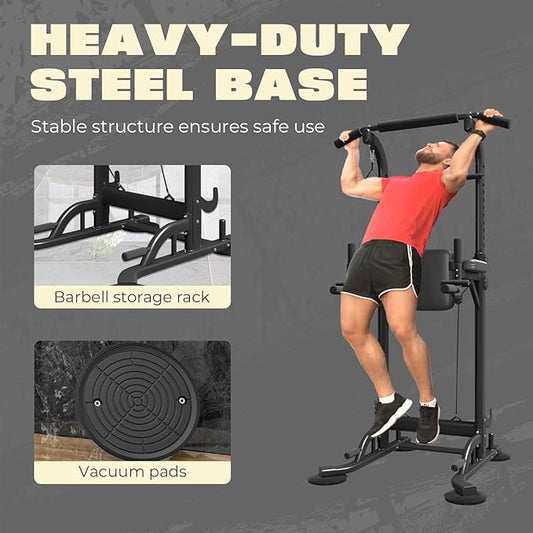 Power Tower Dip Station Pull Up Bar Exercise