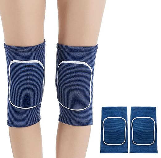 Knee Pads for Women Men, Dance Knee Pads Wrestling Knee Pads Basketball Knee Pads Volleyball Knee Pads for Women, Knee Protector Soft Knee Pads for Work (Blue, Medium)