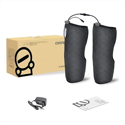 COMFIER Knee Massager,Vibration Knee Heating Pad for Knee Pain Relief,Knee Warmer with 2 Heat Levels,Auto Shut-Off Heat Pads,Multiple Settings