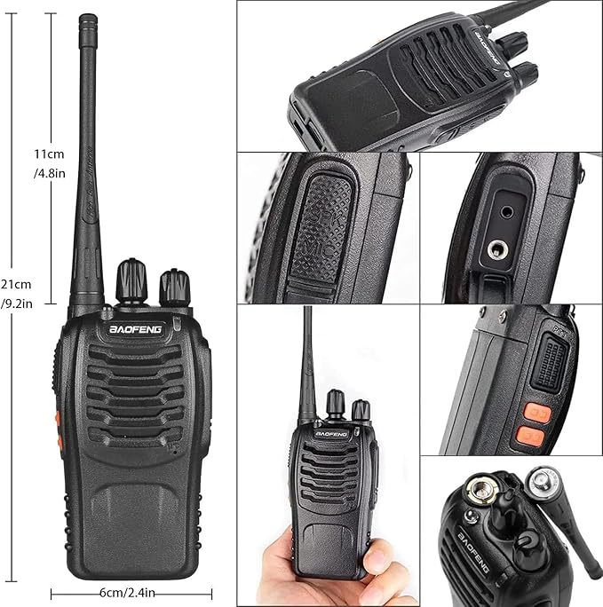 BAOFENG BF-888S Walkie Talkies Long Range for Adults 16 CH 12) with
