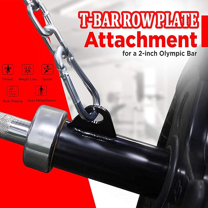 T-bar Row Platform with Chain Full 360°Swivel Eyelet