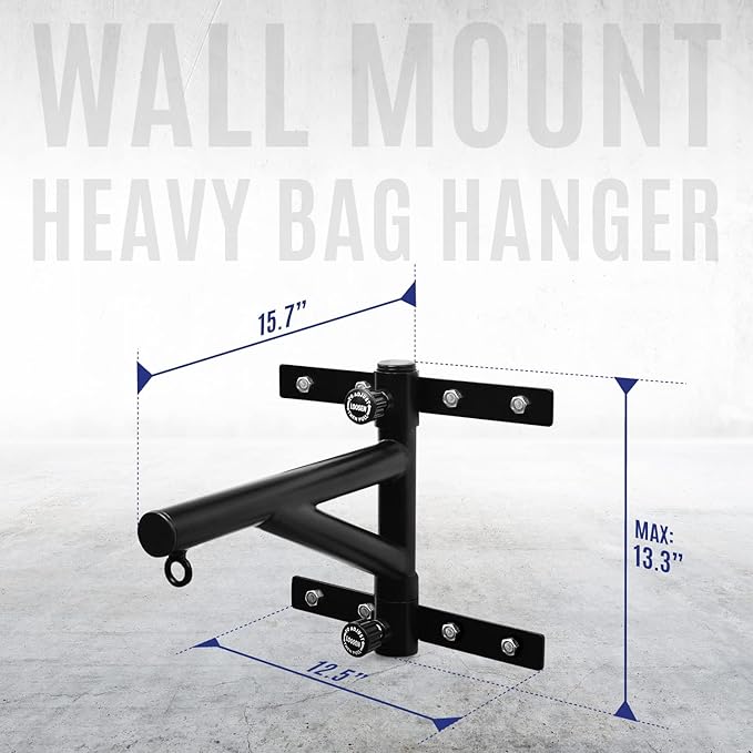 Yes4All Heavy Bag Hanger Wall Mount Punching Bag Hanger, Adjustable Heavy Duty Boxing Bag Bracket for Home Gym Indoor Outdoor