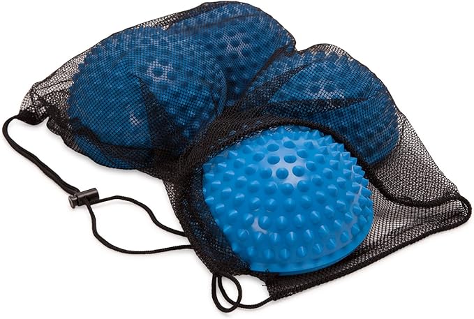 JFIT Balance Pod Sets - Set of 2 or 4 Pods - Textured and Smooth Sides for Improving Core Strength, Coordination, Balance - Great for Rehabilitation, Gym, Home Use, and Pet Training