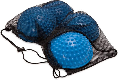 JFIT Balance Pod Sets - Set of 2 or 4 Pods - Textured and Smooth Sides for Improving Core Strength, Coordination, Balance - Great for Rehabilitation, Gym, Home Use, and Pet Training