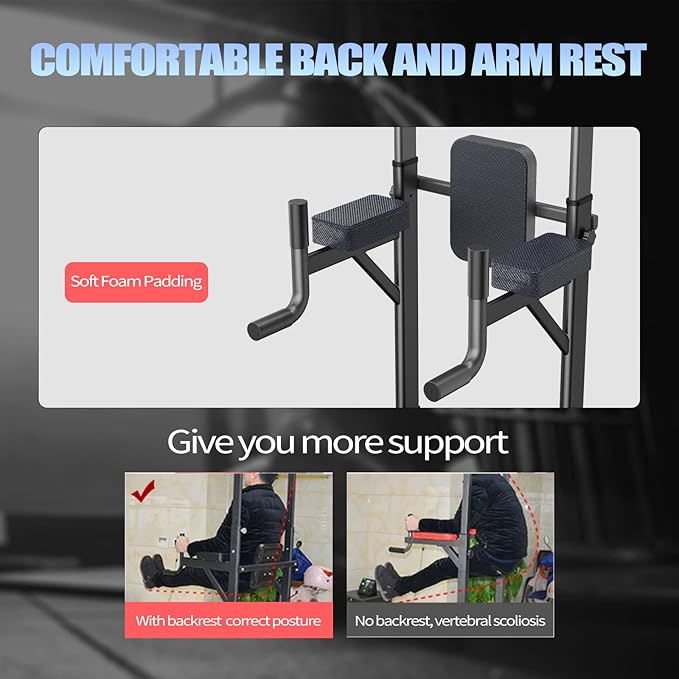 Power Tower Adjustable Height Pull Up & Dip