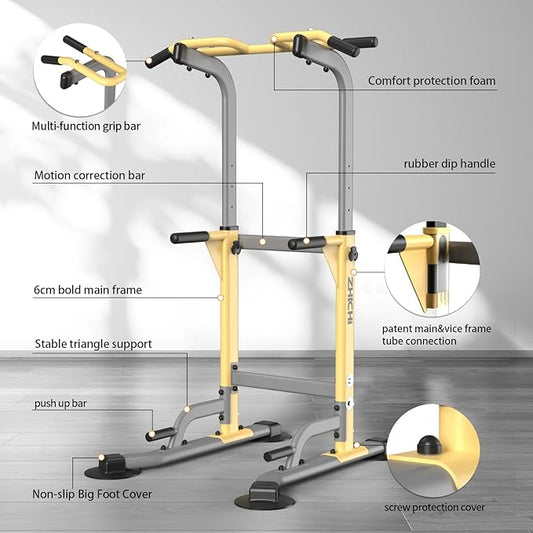 Pull Up Dip Station For Home Gym Strength 330LBS T055CDC T055CDC