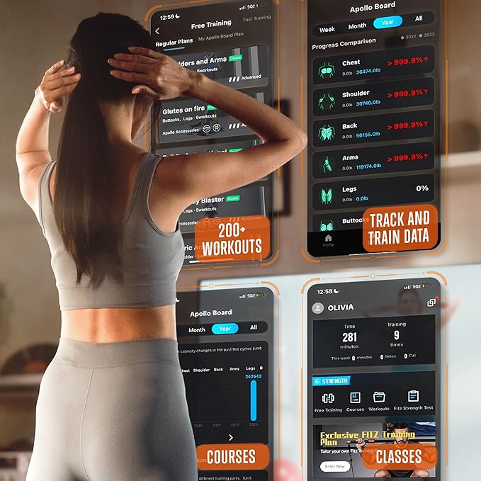 SQUATZ Apollo Board Smart Home Gym 265 LBS Resistance 3 Training