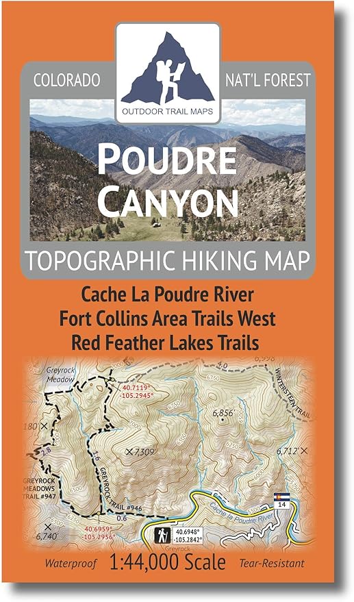 Outdoor Trail Maps Poudre Canyon - Colorado Topographic (2020)