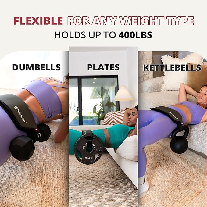 OG Belt - Bellabooty Exercise Hip Thrust Belt – For Dumbbells, Kettlebells, and Plates – Slip-Resistant Padding for Hip Protection – Perfect for Gym, Home, and On-the-Go Workouts