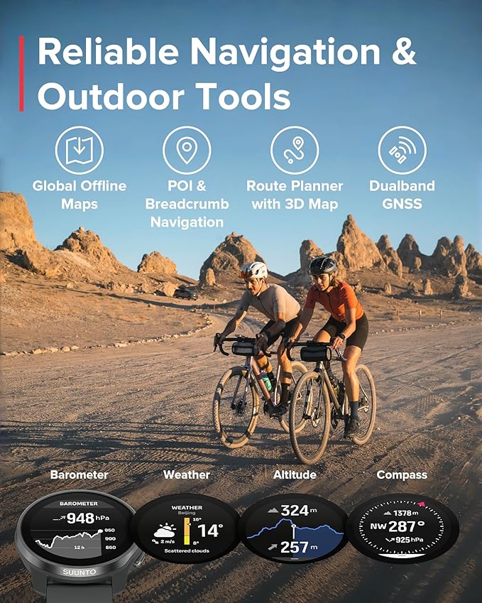 SUUNTO Race S GPS Sports Watch, 1.32" AMOLED Touchscreen w/Crown Button, 13 Days Battery Life, Training & Sleep Health Tracking, Dual-GNSS, 32GB Global Offline Maps, Lightweight for Running, Graphite