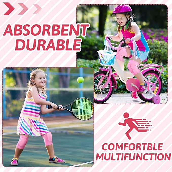 Hungdao 3 Pairs Volleyball Knee Pads for Kids Soft Breathable Brace Non Slip Padded Sponge Knee Support for Girls Boys Dance, Football, Skating, Running, Youth Sports