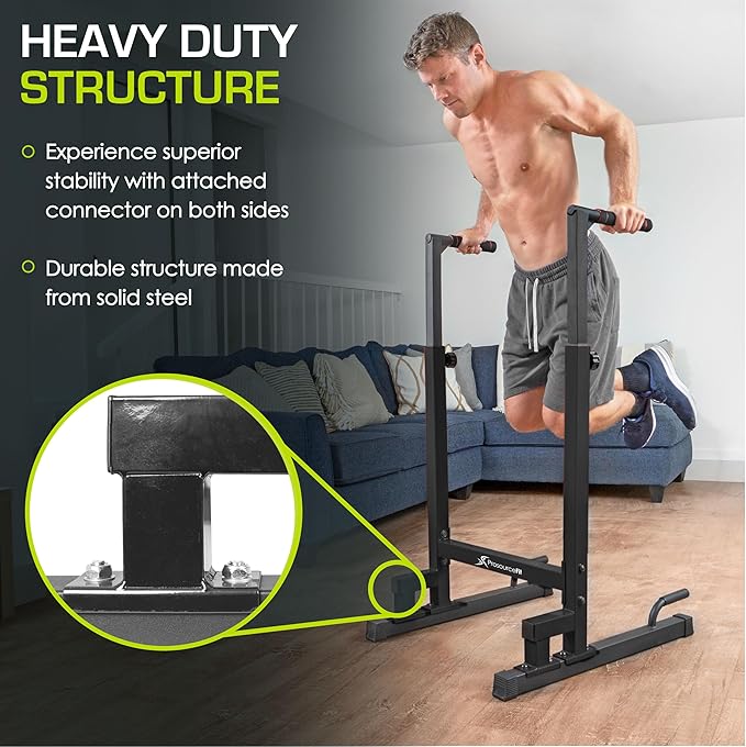 ProsourceFit Power Dip Station Adjustable Height Upper Body