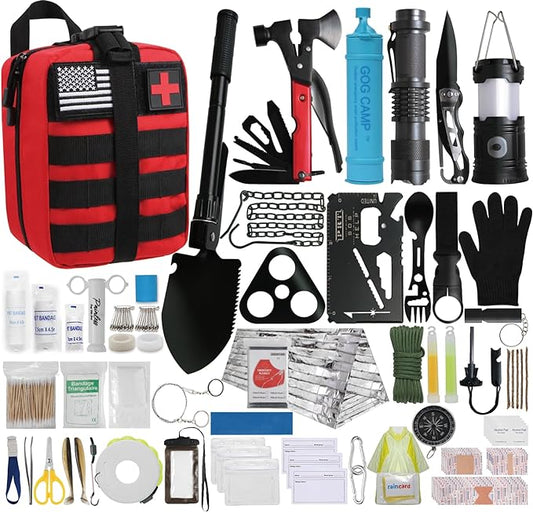 Survival Kit, 290Pcs Survival Gear First Aid Kit