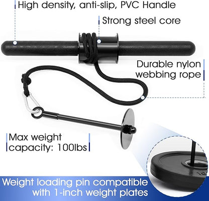 Yes4All Wrist and Forearm Blaster - Wrist Roller & Forearm Roller for Training, Workout - Wrist/Arm Blaster - Fit 1-inch Standard & 2-inch Olympic Weight Plates