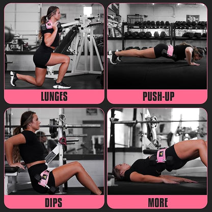 Exercise Hip Thrust Belt for Weights, Glute Workout Equipment, Adjustable Hip Thrust Belt for Dumbbells, Glute Trainer for Home Workouts with Extra Padding, Booty Builder