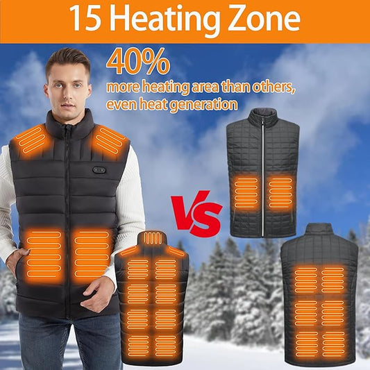 Lightweight Heated Vest for Men, Outdoor Hiking Walking, Battery Not Included