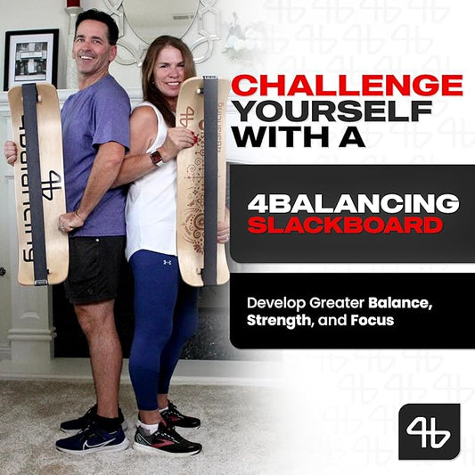 Balance Trainer for Adults - Slackboard Standing Desk Balance Board and Home Workout Equipment, Balancing Trainer for Yoga, Strength, Coordination, Concentration - Nirvana