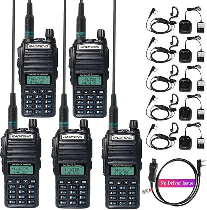 BaoFeng Radio BaoFeng UV-82 Ham Radio 144-148/420-450Mhz 2 (5 Pack-Black)