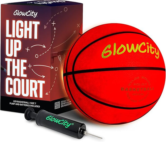 GlowCity Glow in The Dark Basketball for Teen 8 Years